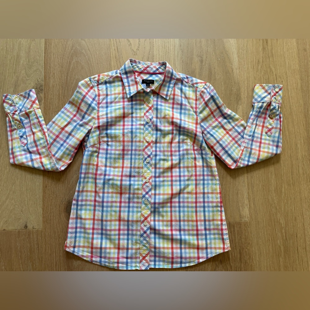 Talbots Multicolor Plaid Button-Down Shirt